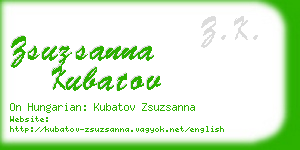 zsuzsanna kubatov business card